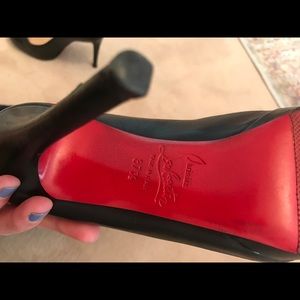 Christian Louboutin Black Round Heels